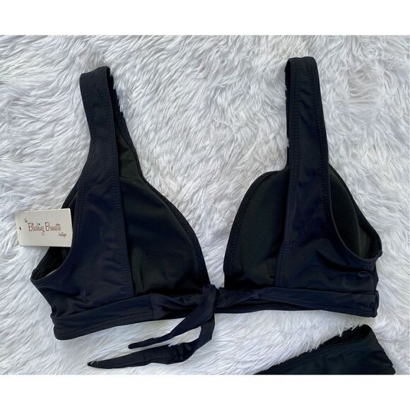 NWT The Blushing Brunette SZ L Seaside Retreat Black 2 PC Bikini - Picture 7 of 13